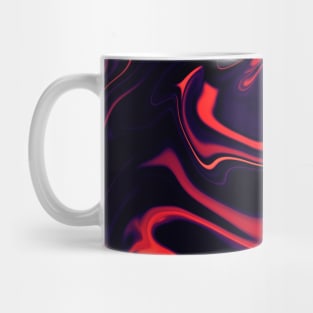 Red liquid marble Mug